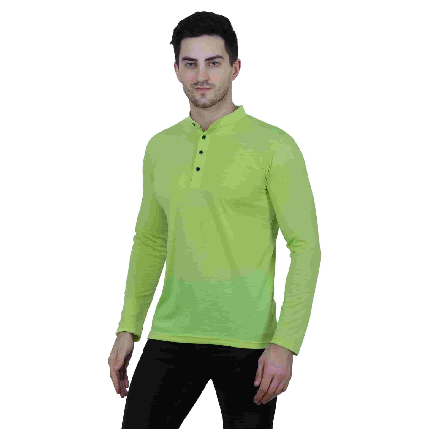 Mens Cotton Solid Full Sleeve T-Shirt