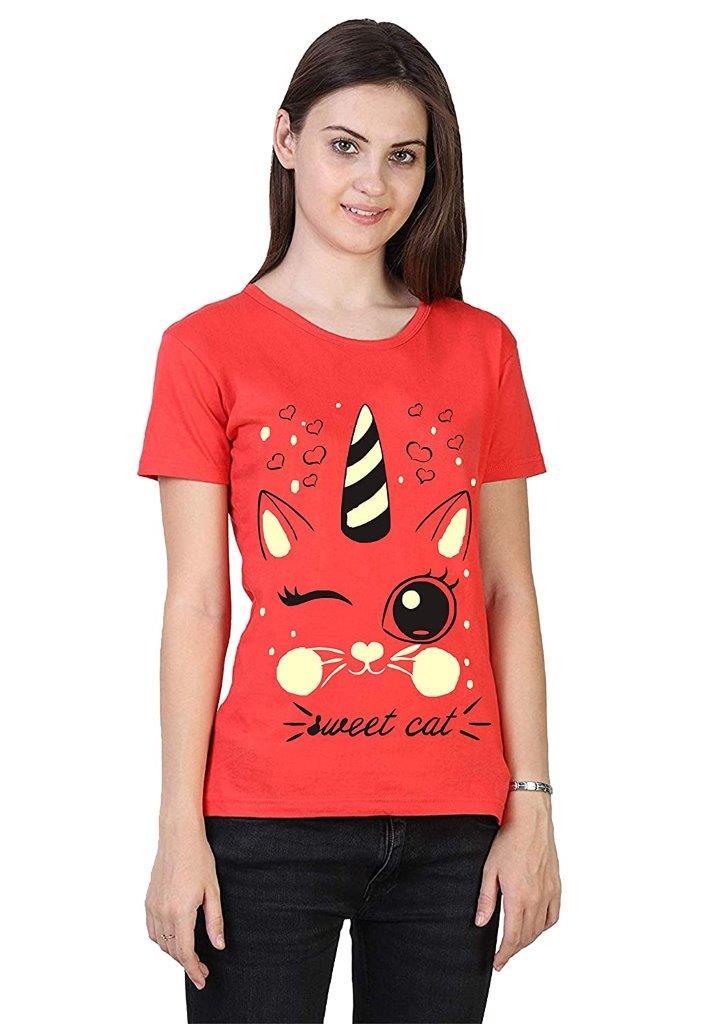 Women's Cotton Printed T-Shirt